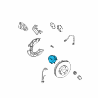 OEM 2007 Ford Mustang Hub & Bearing Diagram - 4R3Z-1104-B