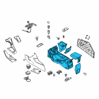 OEM Ford Focus Center Console Diagram - CV6Z-58045A36-JA