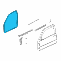 OEM Oldsmobile Alero Weatherstrip, Front Side Door Diagram - 15147494