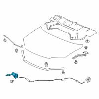 OEM 2022 Honda Ridgeline LOCK ASSY-, HOOD Diagram - 74120-T6Z-A01