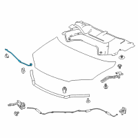 OEM 2022 Honda Ridgeline STAY, HOOD OPEN Diagram - 74145-T6Z-A00