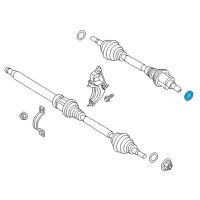 OEM Axle Assembly Retainer Clip Diagram - 3M5Z-3B498-A