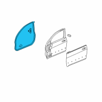 OEM Weatherstrip, Left Front Door Diagram - 72350-TK4-A01