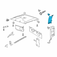 OEM 2015 Ford F-250 Super Duty Upper Pillar Trim Diagram - BC3Z-28278D13-AB