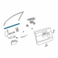 OEM 2002 Lincoln Town Car Belt Weatherstrip Diagram - 2W1Z-5420569-AA