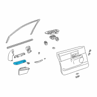 OEM Lincoln Town Car Armrest Diagram - 3W1Z-5424140-AAD