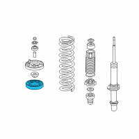 OEM Acura TL Rubber, Front Spring Mounting Diagram - 51686-SDA-A01