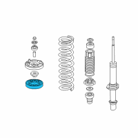 OEM 2004 Honda Accord Rubber, Front Spring Mounting Diagram - 51686-SDA-A01