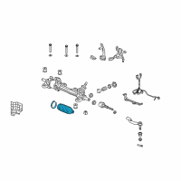 OEM 2010 Acura TL Dust Seal Set, Tie Rod Diagram - 53537-TK4-A01