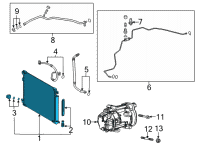 OEM 2021 Toyota RAV4 Condenser Diagram - 884A0-42040