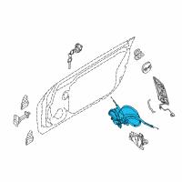 OEM 2011 Nissan 370Z Front Left (Driver-Side) Door Lock Actuator Diagram - 80501-1EA0A