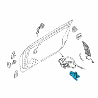 OEM 2017 Nissan 370Z Door Inside Handle Assembly Right Diagram - 80670-1EA0A