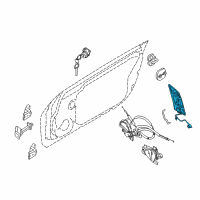 OEM 2017 Nissan 370Z Front Door Outside Handle Assembly, Left Diagram - 80607-1EA0C