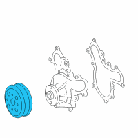 OEM 2017 Lexus GX460 PULLEY, Water Pump Diagram - 16173-0S010