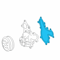 OEM 2016 Toyota Land Cruiser Water Pump Assembly Gasket Diagram - 16271-38020