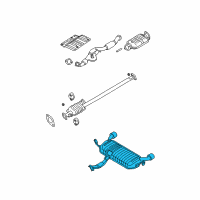 OEM 2010 Kia Sportage Main Muffler Assembly Diagram - 287001F406