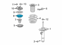 OEM 2022 Honda Accord Seat, Front Spring (Upper) Diagram - 51688-TVA-A00