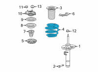 OEM 2022 Honda Civic SPRING, L- FR Diagram - 51406-T43-J51