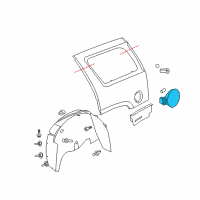 OEM Chevrolet Fuel Door Hinge Diagram - 15940680