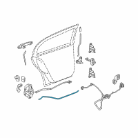 OEM 2009 Chevrolet Cobalt Rod-Rear Side Door Locking Rod Bellcrank Diagram - 22696191