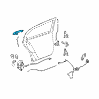 OEM 2008 Chevrolet Cobalt Handle Asm-Rear Side Door Outside Diagram - 15803536