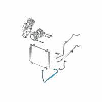 OEM 2004 Cadillac CTS AC Hoses Diagram - 25698007