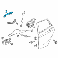 OEM 2019 Honda Fit Handle Assy., R. RR. Door (Outer) *YR585* (SUNSET ORANGE 2) Diagram - 72640-T5R-A12ZJ