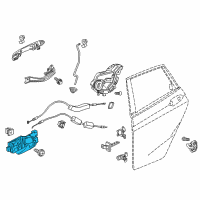 OEM Honda Fit Handle Assembly, Driver Side Inside (Silver) Diagram - 72160-T5A-003ZA