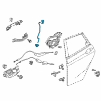 OEM 2019 Honda Fit Rod Set, R. RR. Door Latch Diagram - 72613-T5A-305