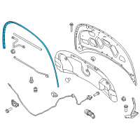 OEM 2017 Ford Explorer Surround Weatherstrip Diagram - FB5Z-16B990-A