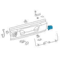 OEM 2008 Lexus LX570 Tail Gate Lock Assembly, Lower Right Diagram - 69380-60071