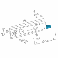 OEM 2018 Lexus LX570 Tail Gate Lock Assembly, Lower Right Diagram - 69380-60071