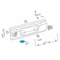 OEM 2018 Lexus LX570 Hinge Assembly, Tail GAT Diagram - 66110-60031