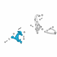 OEM 2014 Infiniti Q70 Transverse Link Complete, Right Lower Diagram - 54500-1MA0B