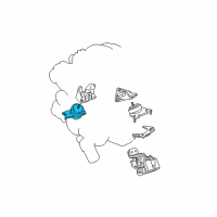 OEM Toyota Tundra Front Mount Diagram - 12361-0P050