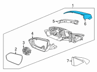 OEM 2022 Hyundai Elantra Scalp-O/S RR View Mirror, Lh Diagram - 87616-AB000
