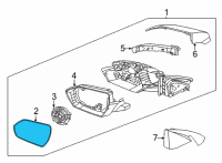 OEM 2021 Hyundai Elantra G/HOLDER Assembly-O/S RR View, RH Diagram - 87621-AB060