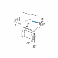 OEM 2010 Chevrolet Cobalt Radiator Surge Tank Outlet Upper Hose Diagram - 25793832