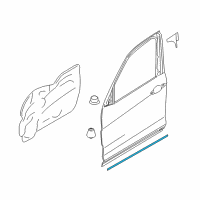 OEM BMW X1 Gasket, Door Joint, Bottom Front Diagram - 51-76-2-990-305