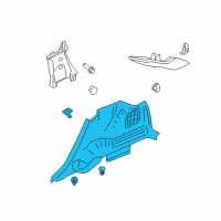 OEM 2009 Lincoln MKX Quarter Trim Panel Diagram - 9T4Z-7831012-BB