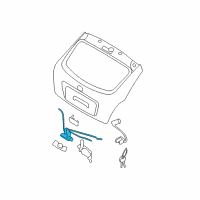 OEM Hyundai Tail Gate Latch Assembly Diagram - 81230-1E210