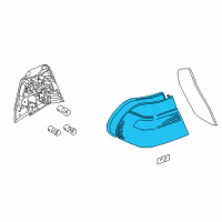 OEM BMW 330Ci Rear Light "Led" Left Side Panel Diagram - 63-21-6-937-451