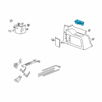 OEM Chevrolet Tahoe Holder Pkg-Rear Seat Cup *Ebony Diagram - 15838268
