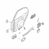 OEM 2000 Nissan Altima Rod-Rear Door Inside Handle, RH Diagram - 82506-9E000