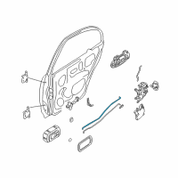 OEM 1998 Nissan Altima Rod-Lock Knob, RH Diagram - 82512-9E000