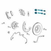 OEM Lincoln MKS Caliper Retainer Kit Diagram - DG1Z-2C150-A