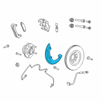 OEM Lincoln MKS Splash Shield Diagram - DG1Z-2K005-A