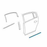 OEM 2006 Buick Lucerne Body Side Molding Diagram - 15848463