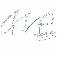 OEM 2016 Kia Cadenza Weatherstrip-Front Door Upper, LH Diagram - 821503R050