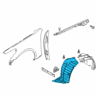 OEM 2008 Infiniti G35 Protector-Front Fender, Front RH Diagram - 63844-JK000